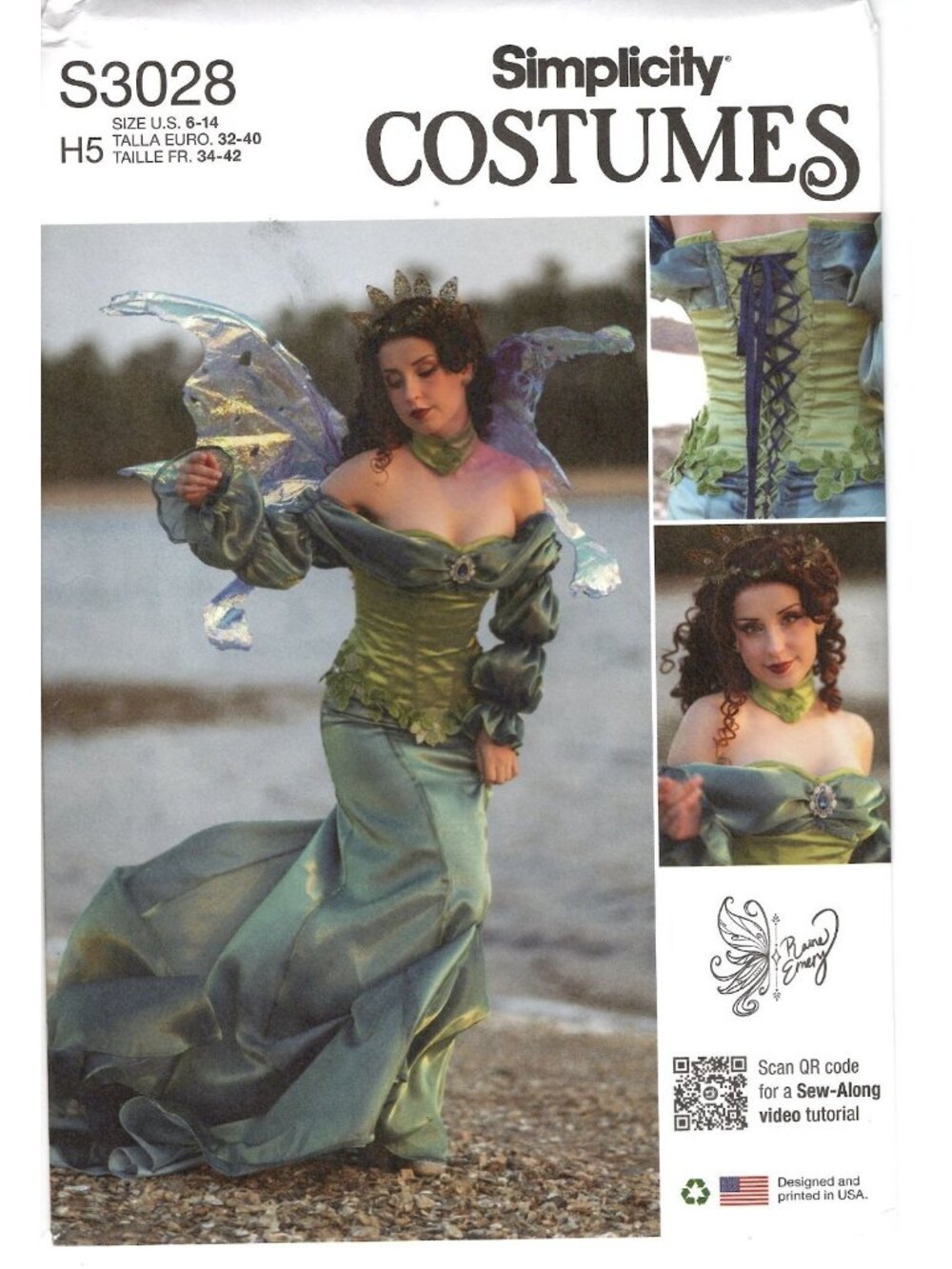 Simplicity S3028 Womens Sizes 6 to 14 Fantasy Costume Uncut Sewing Pattern